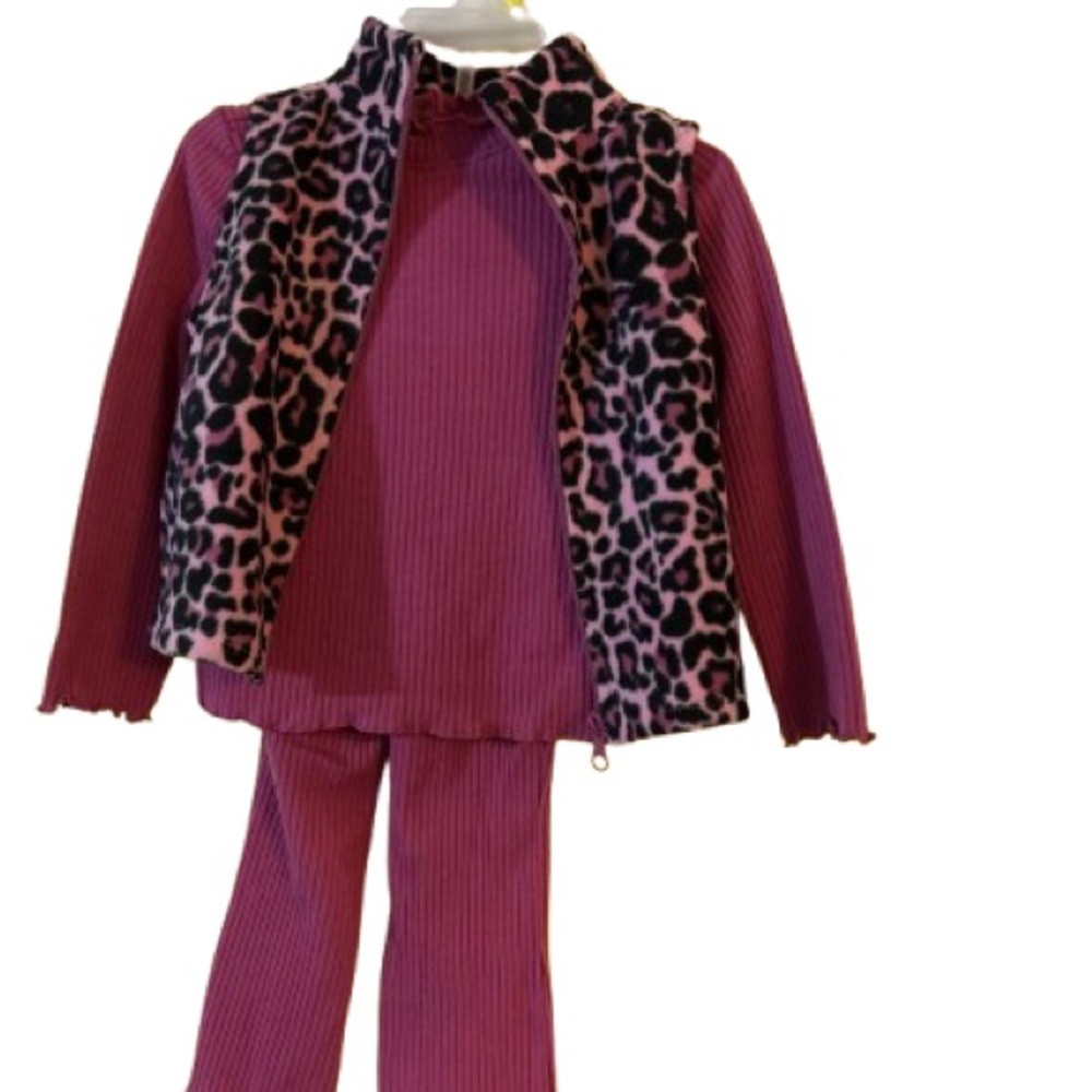 Kidgets Pink and Black Animal Print Kids Set